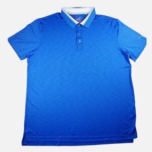 Puma Golf Dry Cell Performance Blue Polo Large Men Short Sleeve Athletic Sports